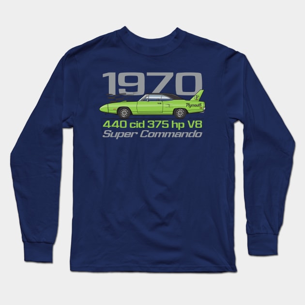 1970-Lime Light Green Long Sleeve T-Shirt by JRCustoms44